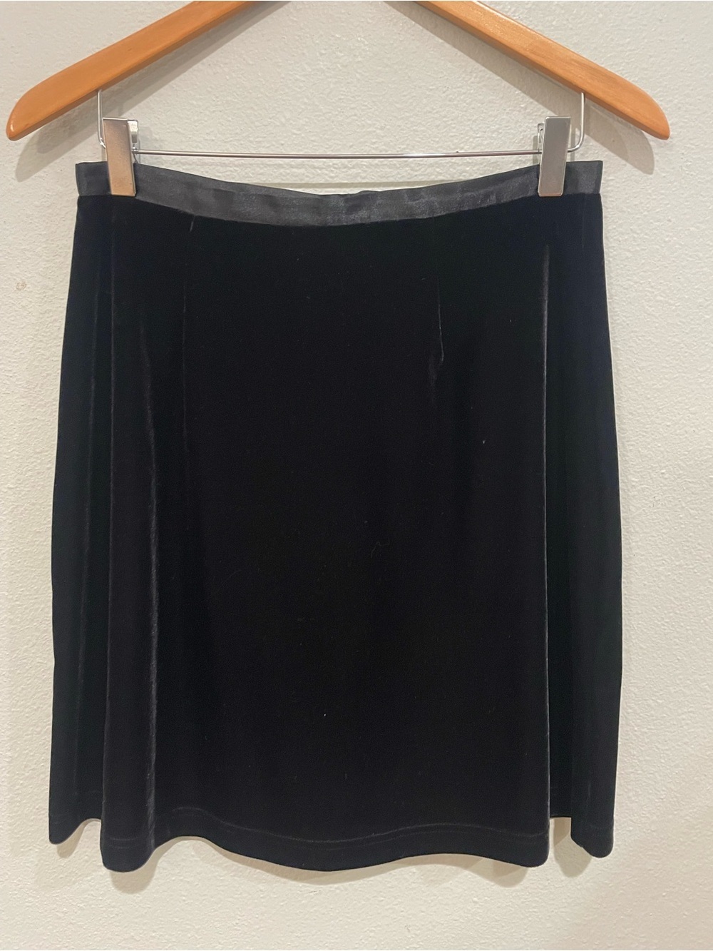 Black Velvet skirt with satin trim by LizSport